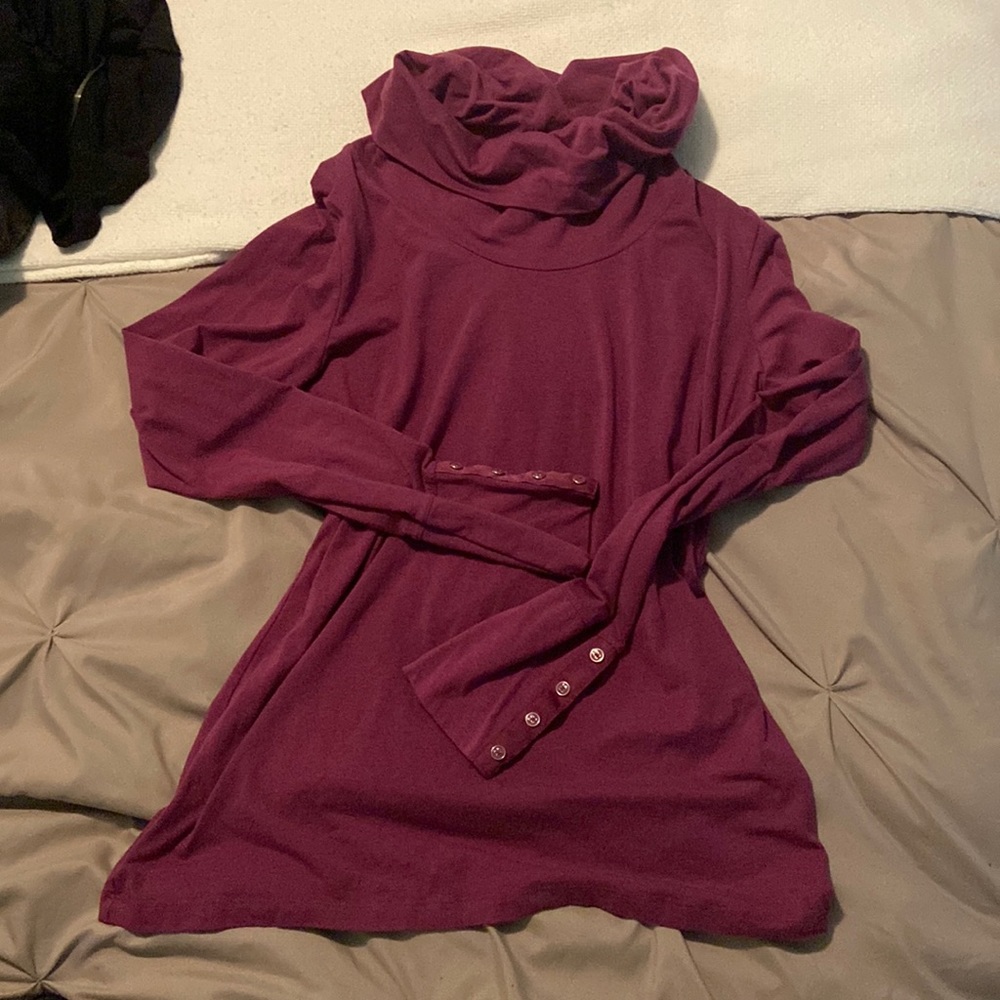 Red turtle neck long sleeve